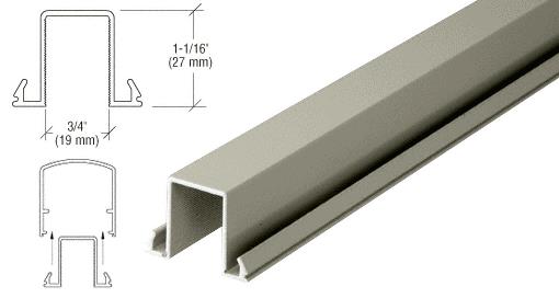 CRL Beige Gray Horizontal Snap-In Infill for Glass - 20'-1" Long