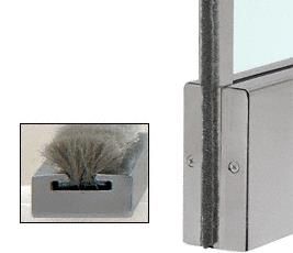 CRL Brushed Stainless Finish Weatherstrip Kits With Aluminum Channel for 4" Square Rails