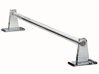 24" Long 3/4" Dia. Acrylic Mirror Towel Bar with Self-Stick Back Plate
