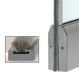 CRL Brushed Stainless Finish Weatherstrip Kits With Aluminum Channel for 4" Tapered Rails
