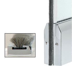 CRL Polished Stainless Finish Weatherstrip Kits With Aluminum Channel for 4" Tapered Rails