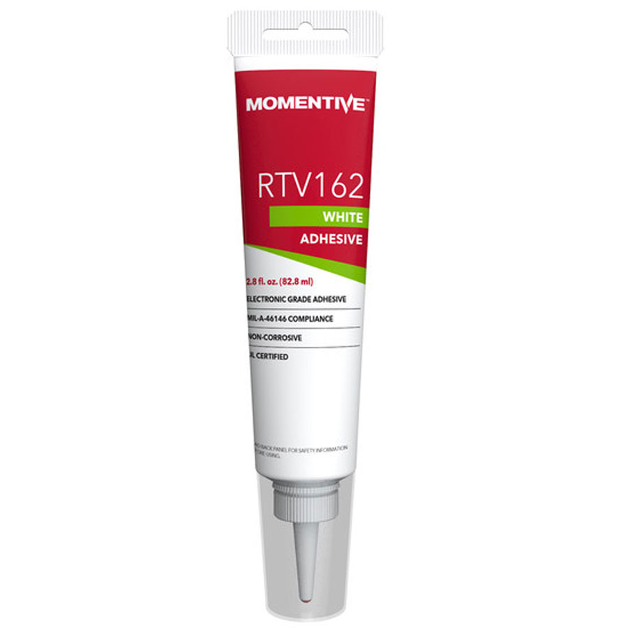 White GE RTV162 Electronic Grade Silicone Sealant - 2.8 Oz Tube
