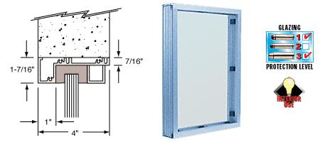 CRL Kynar Painted (Specify) Aluminum Narrow Inset Frame Interior Glazed Vision Window