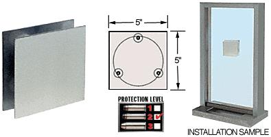 CRL 5" Square Level 2 Bullet Resistant Speak-Thru