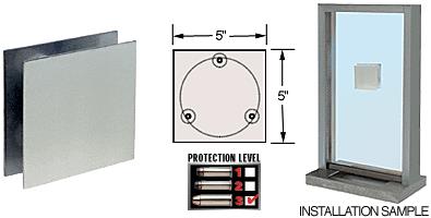 CRL 5" Square Level 3 Bullet Resistant Speak-Thru