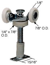 CRL 7/8" Twin Nylon Wardrobe Roller for Acme