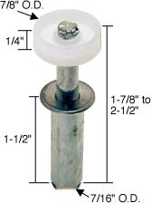 CRL 7/8" Bi-Fold Door Top Guide Wheel for Acme, Cox Doors