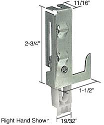 CRL Bottom Wardrobe Door Guide for Acme Doors
