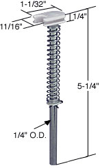 CRL 1/4" Bi-Fold Top Guide Pin With 1-1/32" Cap