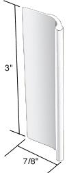 CRL White 7/8 in Sliding Mirror Door Pull