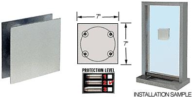 CRL 7" Square Level 2 Bullet Resistant Speak-Thru