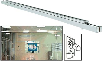 CRL Custom Double Polished Stainless Narrow Floating Header with Surface Mounted Top Pivot