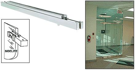 CRL Custom Single Polished Stainless Narrow Floating Header with Surface Mounted Top Pivot