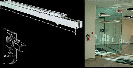 CRL 48" Long Polished Stainless Narrow Floating Header with Surface Mounted Top Pivots for 36" Wide Opening