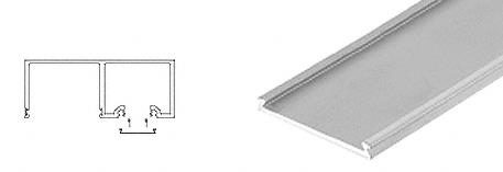 CRL Brushed Stainless Header Snap-In Filler - 10 Ft Long