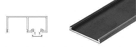 CRL Black Header Snap-In Filler - 10 Ft Long