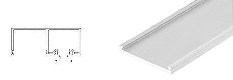 CRL Brushed Brite Anodized Header Snap-In Filler - 10 Ft Long