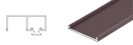 CRL Dark Bronze Anodized Header Snap-In Filler - 10 Ft Long
