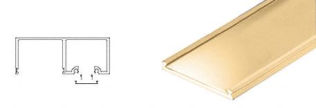 CRL Polished Brass Header Snap-In Filler - 10 Ft Long