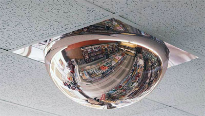 18" Acrylic 360 Degree 2x2 Drop-in Full Dome Mirror