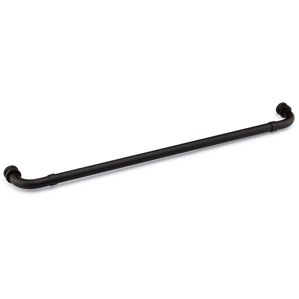 Opus I 24" Cuttable Single-Sided Towel Bar with Rosettes - Oil Rubbed Bronze (Medium)