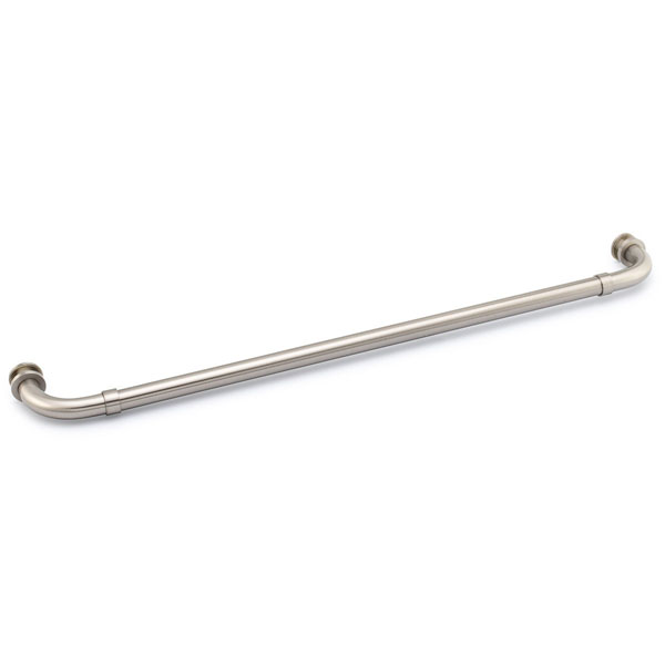 Opus I 24" Cuttable Single-Sided Towel Bar with Rosettes - Brushed Nickel
