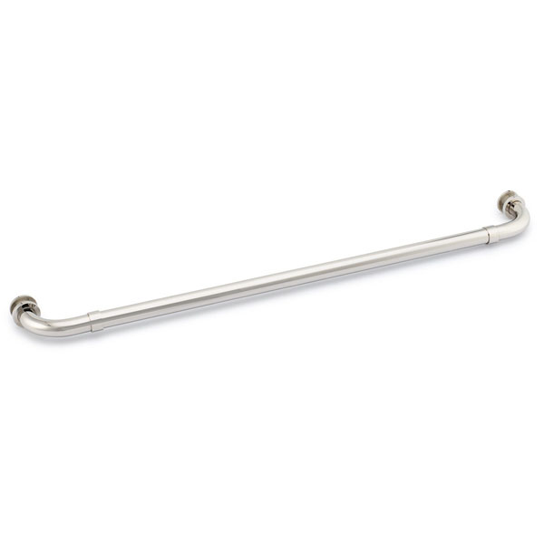 Opus I 24" Cuttable Single-Sided Towel Bar with Rosettes - Polished Nickel