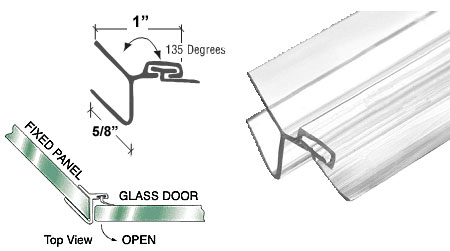 CRL Polycarbonate 135 Degree Strike Jamb for 5/16" Glass - 95 in long