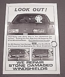 CRL Windshield Repair Counter Top Display Poster