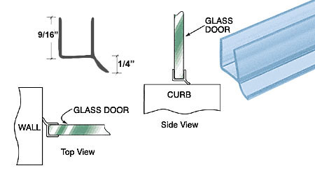CRL Dual Durometer PVC Seal and Wipe for 1/2" Glass - 36 in long