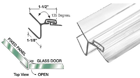 CRL Polycarbonate 135 Degree Strike Jamb for 3/8" Glass - 95 in long