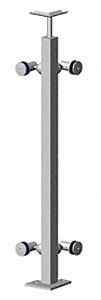 CRL 42" Brushed Stainless P1 Series  90 Degree Corner Post Railing Kit