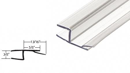 CRL Polycarbonate One Piece Strike and Door "h" Jamb With Vinyl Insert 180 Degree for 3/8" Glass - 95 in Long
