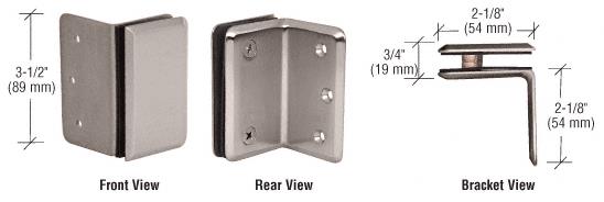 CRL Brushed Nickel Prima Series Wall Mount Bracket