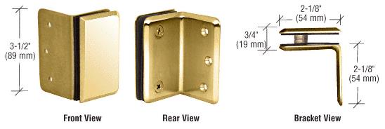 CRL Polished Brass Prima Series Wall Mount Bracket