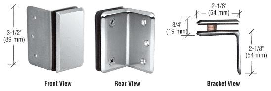 CRL Polished Chrome Prima Series Wall Mount Bracket