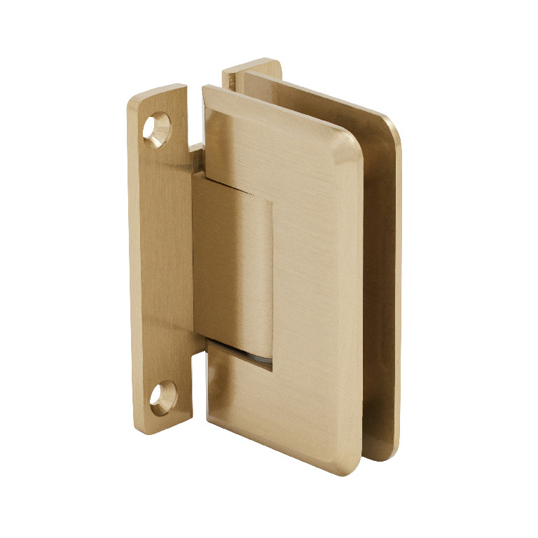 CRL Pinnacle 037 Series Brushed Bronze Wall Mount Full Back Plate Standard Hinge