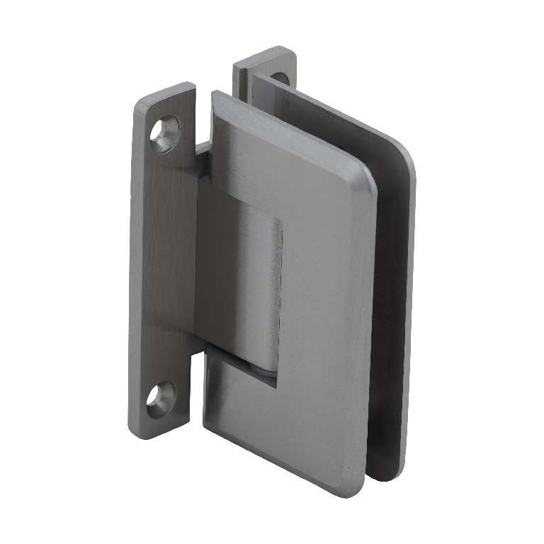CRL Pinnacle 037 Series Brushed Nickel Wall Mount Full Back Plate Standard Hinge