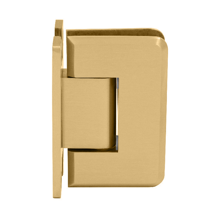 CRL Pinnacle 037 Series Satin Brass Wall Mount Full Back Plate Standard Hinge