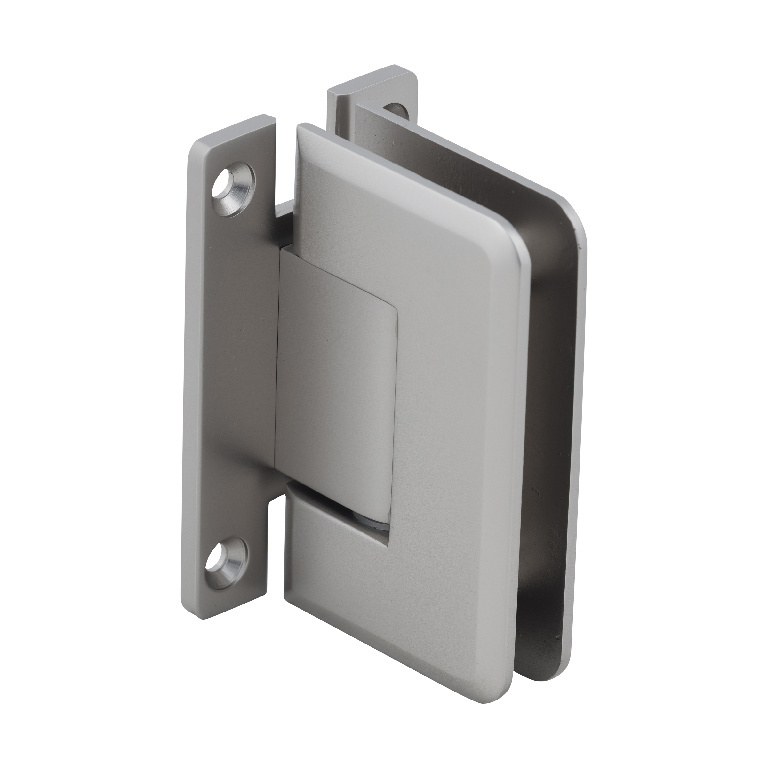 CRL Pinnacle 037 Series Satin Nickel Wall Mount Full Back Plate Standard Hinge