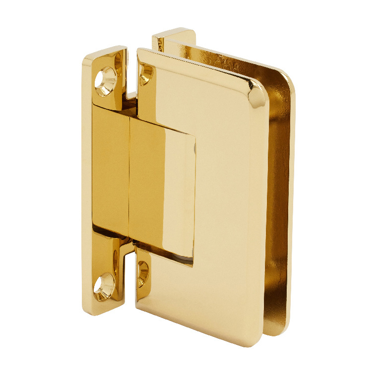 CRL Pinnacle 037 Series Ultra Brass Wall Mount Full Back Plate Standard Hinge