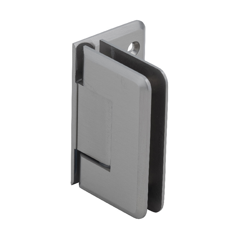 CRL Pinnacle 044 Series Brushed Nickel Wall Mount Offset Back Plate Hinge