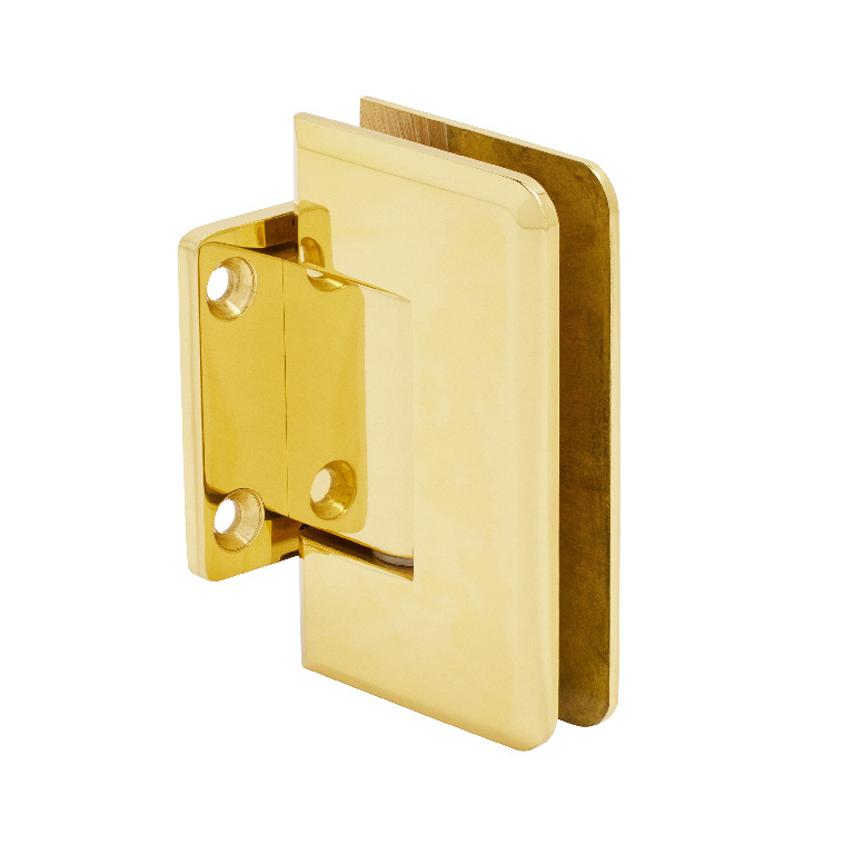 CRL Pinnacle 074 Series Brass Wall Mount Short Back Plate Hinge (Standard Model)