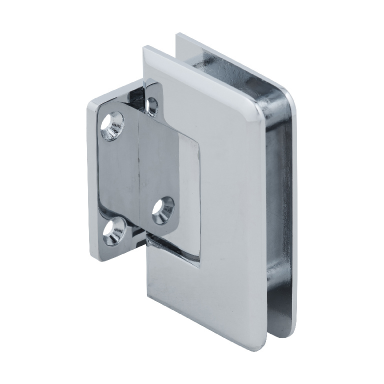 CRL Pinnacle 074 Series Polished Chrome Wall Mount Short Back Plate Hinge (Standard Model)