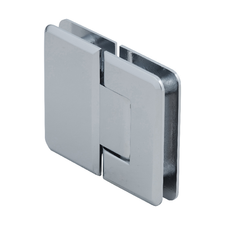 CRL Pinnacle 180 Series Polished Chrome 180&#186; Glass-To-Glass Standard Hinge