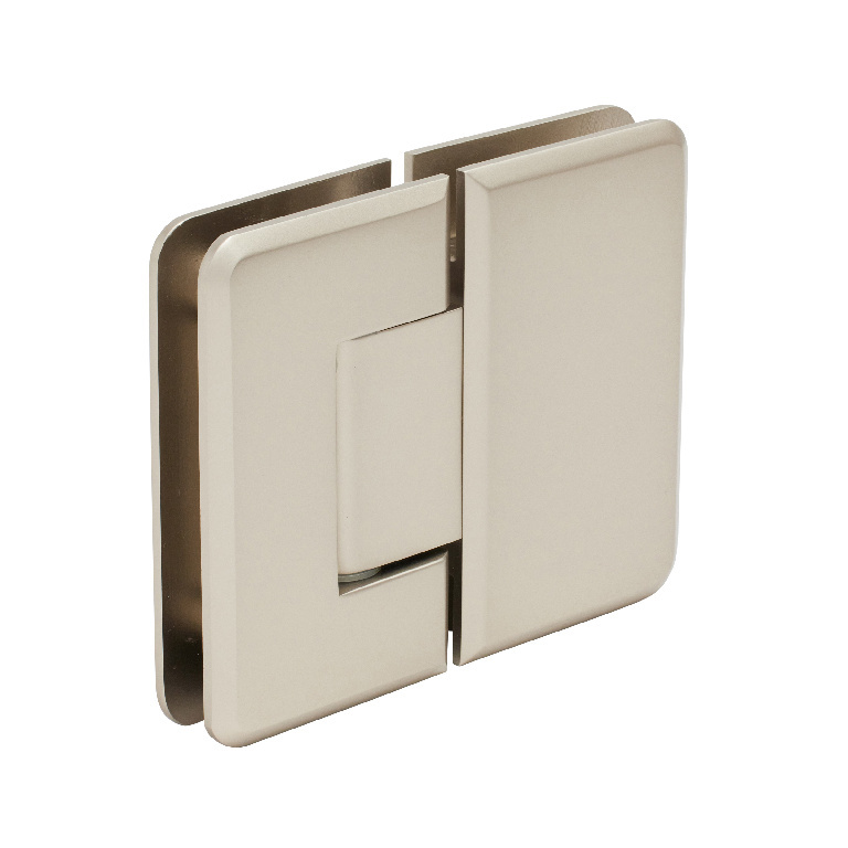 CRL Pinnacle 180 Series Satin Nickel 180&#186; Glass-To-Glass Standard Hinge