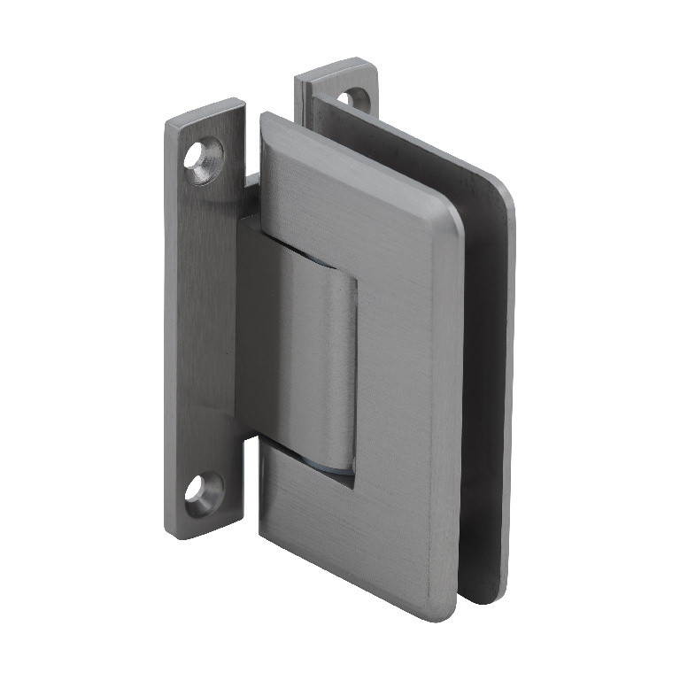 CRL Pinnacle 337 Series Brushed Nickel Adjustable Wall Mount Full Back Plate Hinge