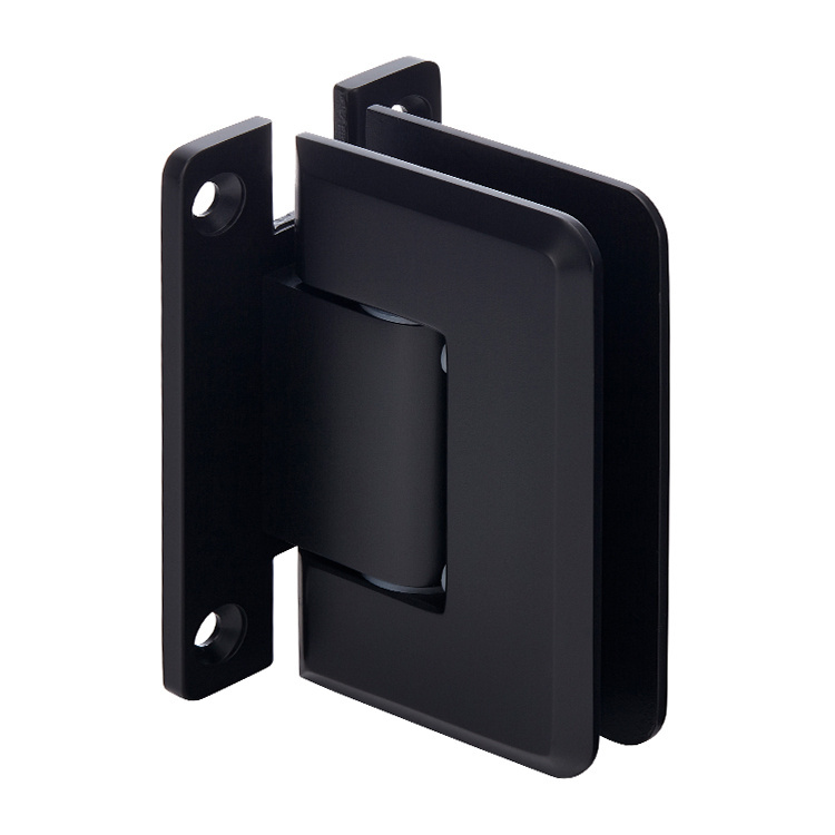 CRL Pinnacle 337 Series Matte Black Adjustable Wall Mount Full Back Plate Hinge