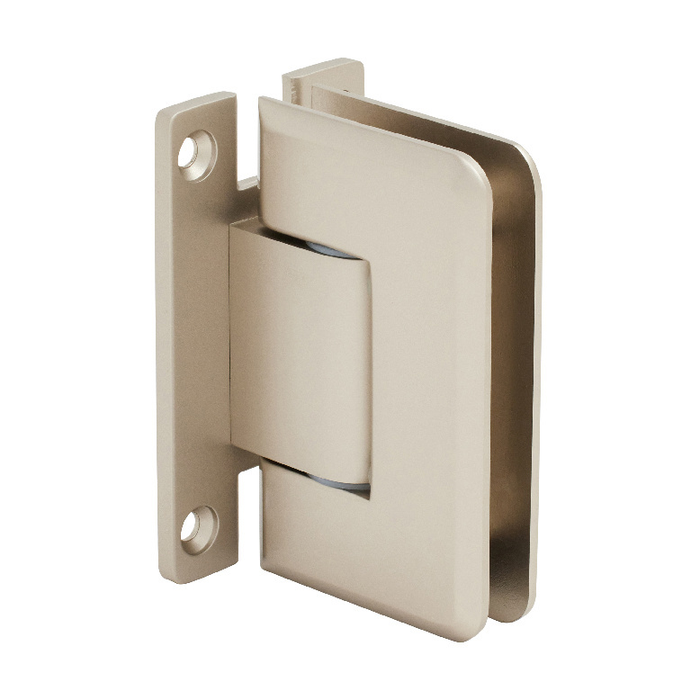 CRL Pinnacle 337 Series Satin Nickel Adjustable Wall Mount Full Back Plate Hinge