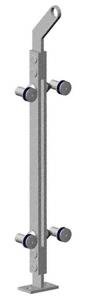 CRL 36" Brushed Stainless P2 Series 180 Degree Center Post Railing Kit